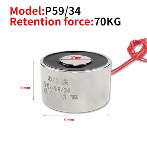 Solénoïde 24V P59/34 pour bloquer et libérer les charges de 55 kg