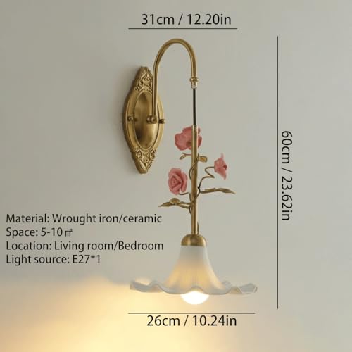 Aplique de pared vintage E27 para iluminar rincones oscuros con elegancia 6