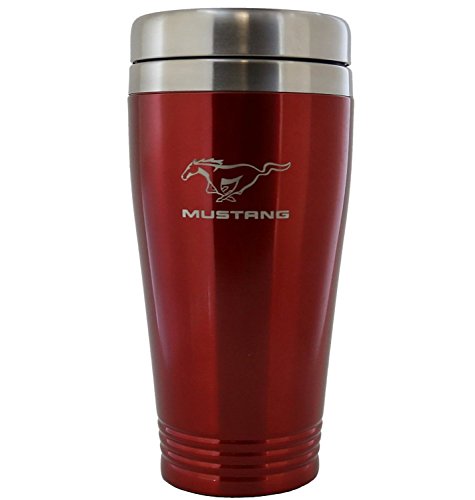 Ford Mustang Red Stainless Steel Travel Mug Tumbler by Au-Tomotive Gold, INC