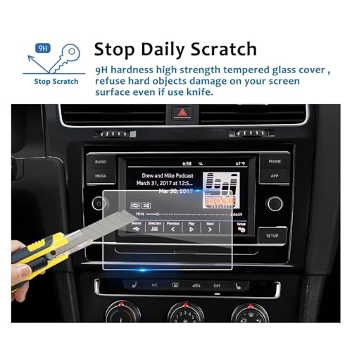 Protection d'écran haute qualité pour console de navigation VW Golf 7 tactile 8 pouces