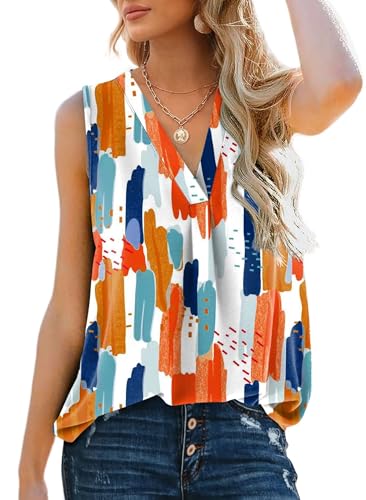 Aokosor Tank Top Damen Sommer Top Elegant Oberteile Tshirt Ärmellos Damen...