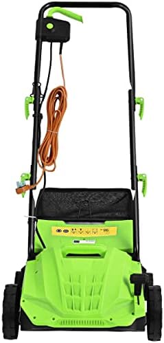 GiantexUK Electric Lawn Dethatcher, 2 In 1 Scarifier and Aerator with 40L Collection Bag and 3 Level Depth Adjustable, Yard Lawn Raker (Green)