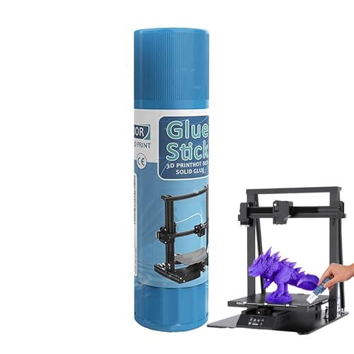 Lápiz adhesivo a presión 3D - Adhesivo para cama caliente para impresión 3D | Adhesivo resistente al calor para cama de impresión sólido, fuerte agarre para PLA, ABS, y más, adhesivo no tóxico