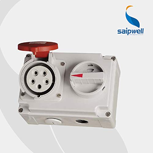 Gimax IP67 5P 16A 400V interlock switch socket SP-7276