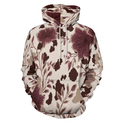 Sweat-shirts nouveauté beige botanique rétro en maille douce haut de gamme
