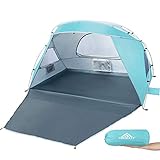 Forceatt Beach Tent for 2 Person, UPF50+ Silver Coated Shade Beach Tent，Light Weight and Easy to Carry and Set up, Tent can Also be Used in Gardens or Parks by Screw Ground Nails We Equipped