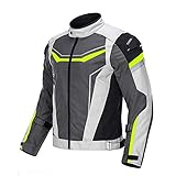 ▲ CE-GENEHMIGTE RÜSTUNGEN: Die Jacke verfügt über CE-zugelassene Rüstungen hinten, an den Ellbogen und Schultern, die alle für Ihre Bequemlichkeit abnehmbar sind. Es würde gegen Verletzungen verhindern.