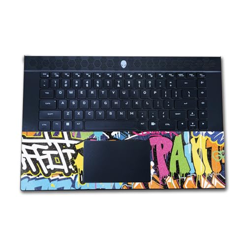 Image of Glossy Glitter Laptop Skin Compatible with Alienware M16 R2 (2024) - Just Paint - Premium 3M Vinyl Protective Wrap Decal Cover - Easy to Apply | Crafted in The USA by MightySkins