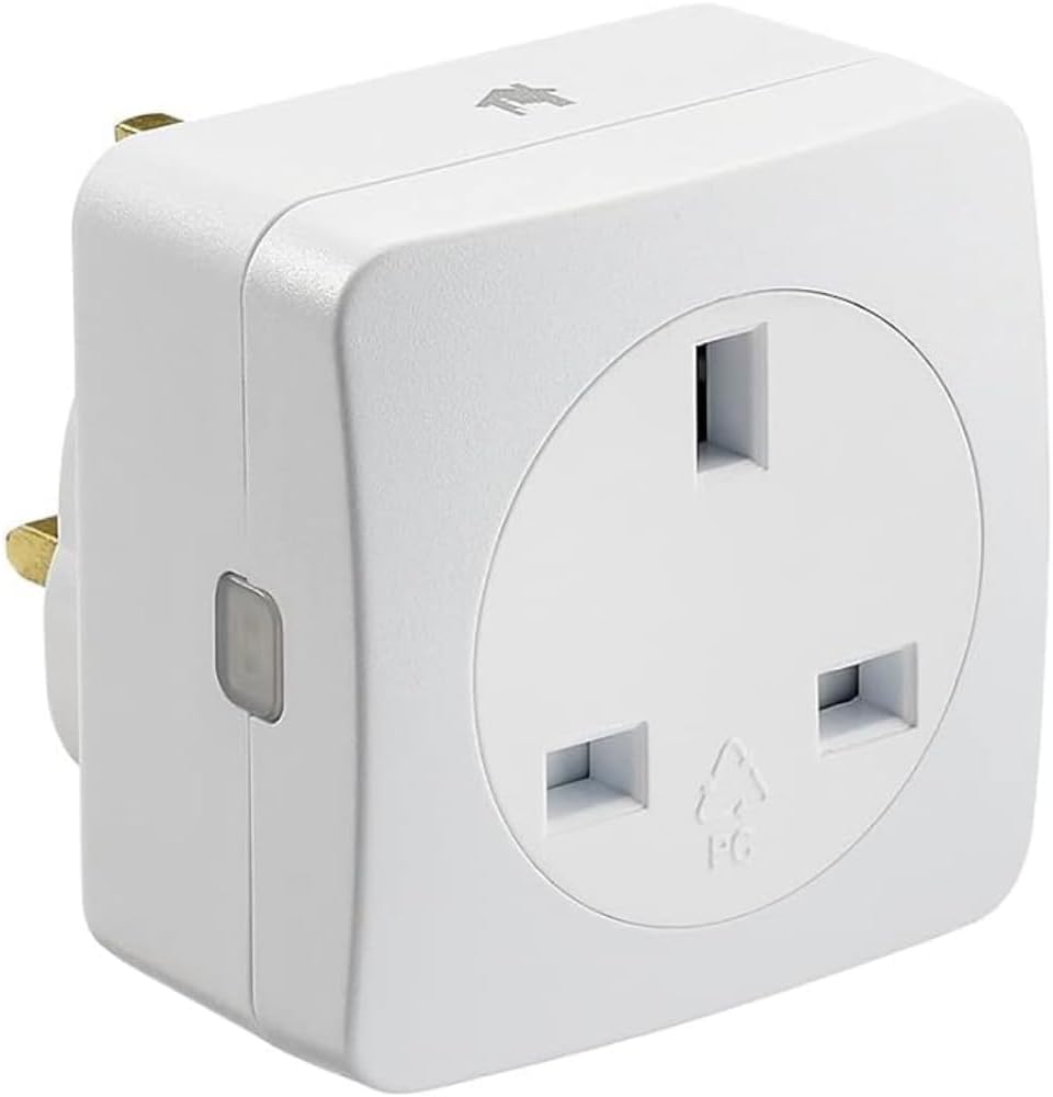 EnergenieMIHO109 Wi-Fi Smart Plug 13A Compatible with Amazon Alexa, Google Assistant, No Hub Needed, 3120 W, 240 V, White, Pack of 1
