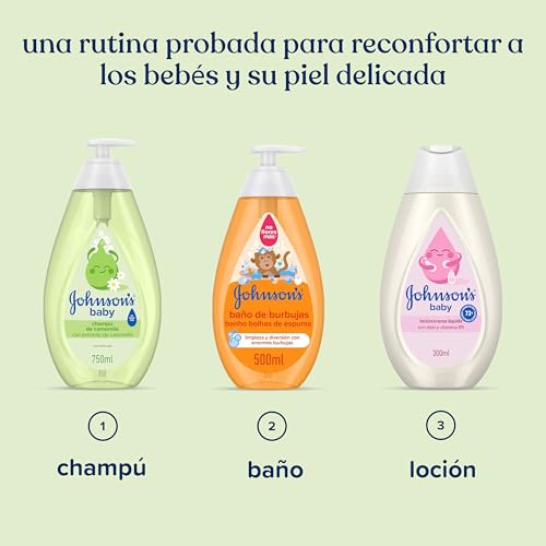 Miniatura 7 de Johnson S Baby Champú Camomila No Llores Más 750 Ml , Champú Sin Parabenos Para Recién Nacidos Con Extracto De Camomila, Shampoo Hipoalergénico Y Con Ph Equilibrado Para Un Pelo Brillante