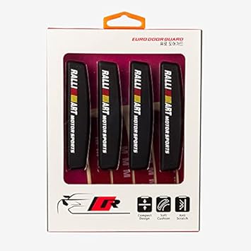 Carsonify Car Door Guard Euro Ralliart Model-02, Scratch Protector, Universal for All Cars, Protection, Premium Stylish and Sleek, Set of 4