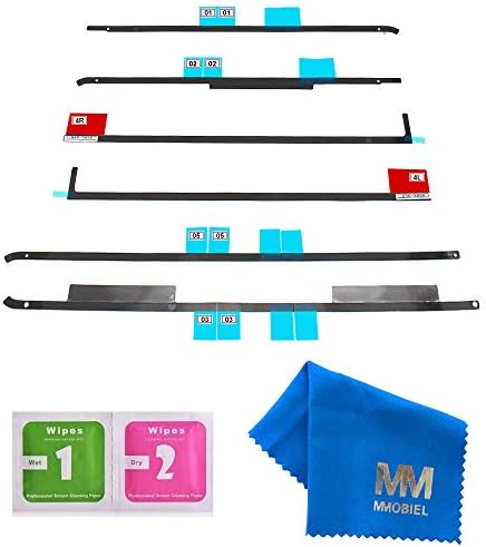 MMOBIEL Replacement LCD Display Adhesive Tape Strips Compatible with iMac 21.5" A1418 - Late 2012, Late 2013, Mid 2014, 2015, Retina 4K Late 2015 - Incl. Cleaning Cloth and Pads