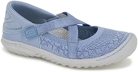 JBU by Jambu Women's Camila Mary Jane Flat, LT Denim Shimmer, 10 | Image 2