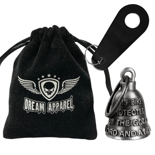 Dream Apparel This Bike Protected by The Good Lord Motorcycle Bell Guardian Angel Drive Away Gremlin, Biker Bell for Men Women Rider Riding with Hanger, Good Luck Gift Accessories - Thumbnail 2