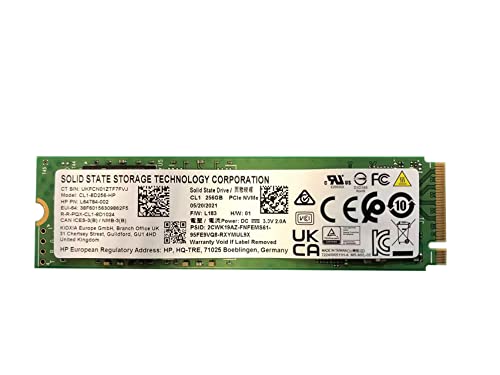 CL1 256GB PCIe Gen3 x4 M.2 NVMe 2280 SSD 80mm thinkpad probook Latitude elitebook ideapad Inspiron Pavilion Internal Solid State