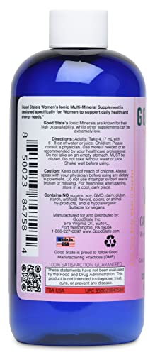 Good State Ionic Woman | Women's Liquid Ionic Multi Mineral | Vegan | Dietary Supplement | 15 Different Minerals (16 Oz.) #TOP2