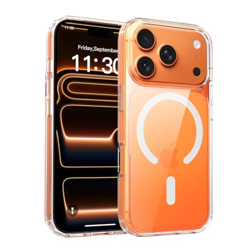 Générique Coque pour iPhone 17 Pro Max Protection Transparente Magnétique Compatible avec Magsafe 6,9 Pouces Qualité Militaire étui Anti-Choc, Anti-Rayures