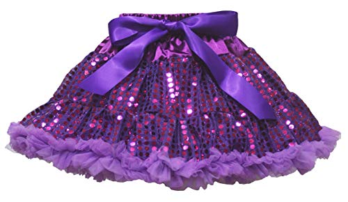 Falda para niña morada con lentejuelas talla 1-2 años ropa de fiesta