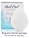 Buf-Puf Regular Facial Sponge, Dermatologist Developed, Removes Deep Down Dirt & Makeup that Causes Breakouts and Blackheads, Reusable, Exfoliating, White, 1 Count