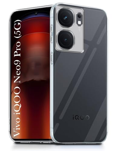 Image of Jkobi Back Cover for Vivo iQOO Neo9 Pro (Silicone Clear Shockproof Case with Camera Protection | Flexible and Soft | Transparent)