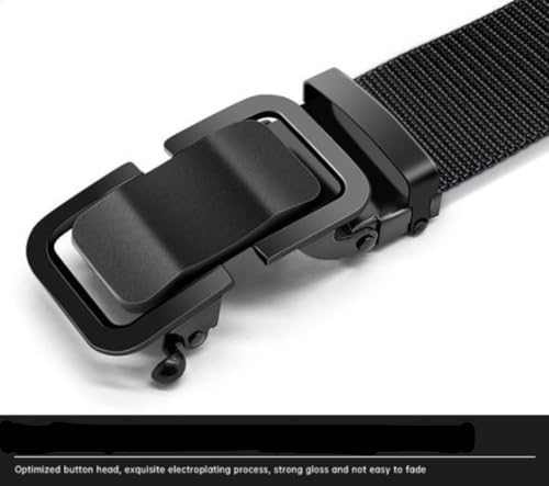 Canvas Belt with Toothless Buckle, Adjustable Durable Nylon Webbing for Daily Outdoor Use, 47-51 inch Length, 1.5 inch Width4