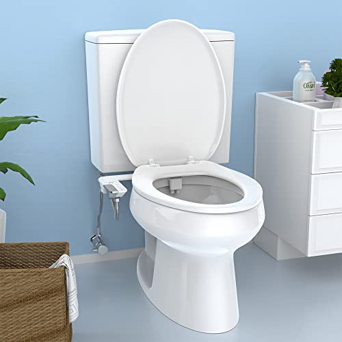 Udforsk Non-Electric Bidet Toilet Seat Attachment Ultra-Slim Bidet Attachment Front/Rear Wash Toilet Bidet Attachment Dual Retractable Spray With Nozzle Guard Door #TOP6
