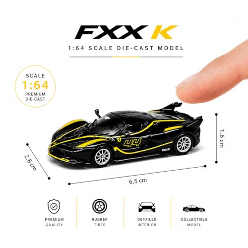 Image of Smiley Buds Ferrari FXX-K 1:64 Scale Die Cast Model | Premium Collector Edition Miniature Sports Car | Detailed Racing Design | Display for Collectible