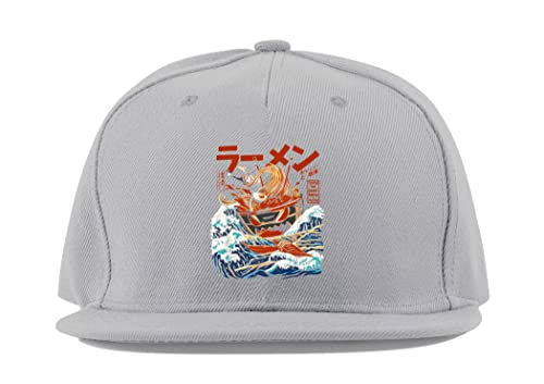 Casquette de baseball en coton The Great Ramen brodé avec visière plate rigide
