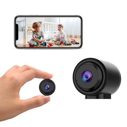 VSTARCAM Pequeña cámara WiFi para seguridad en el hogar, 1 unidad, visión nocturna HD portátil, detección de movimiento, vigilancia remota de 136°, gran angular, monitor de bebé, cámara pequeña