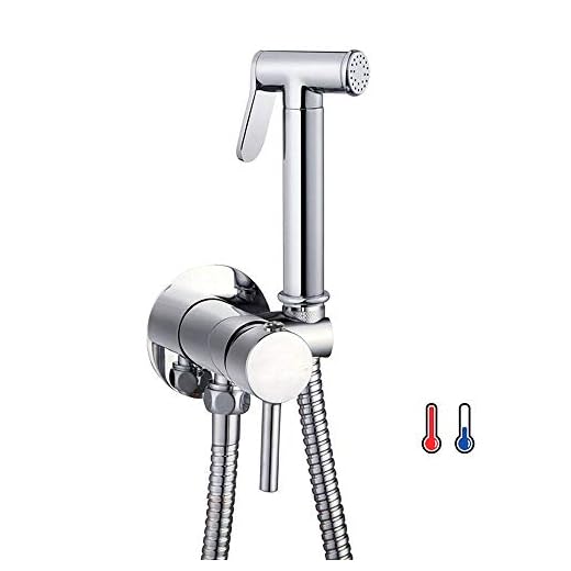 Kibath 1151414 higiene íntima para sustitución del Bidet. Monomando fría y Agua Caliente. Grifo para el WC con Ducha de Mano