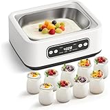 NONDK Joghurtbereiter mit Konstantem Temperaturkontrollsystem, Intelligentem Timer und Automatischer Abschaltung, Europäisches Steckdosendesign EU STECKER