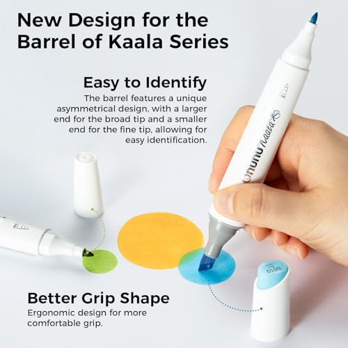 Image of Ohuhu Alcohol Markers: 60 Colors Slim Broad and Fine Double Tipped Kaala Marker for Artists Adults Coloring Drawing Cartoon Anime Comic - Professional Art Pens with Ink Refillable Giftable Pen Set
