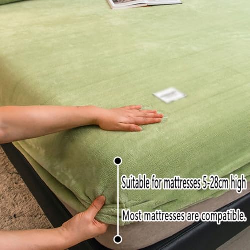 Drap housse polaire 180x200 noir housse matelas flanelle microfibre