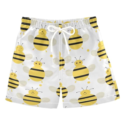 senya Cute Bee Boys Swim Trunks Toddler Shorts Swimwear Boardshorts Multicoloured
