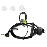 HYSHIKRA Auricolare radio di sicurezza compatibile con Motorola TLKR-T60 T80 T82 T-92 H2O T80 Extreme T82 Extreme Walkie Talkie, leggero, a forma di G con microfono (Verde, 1 PACK)