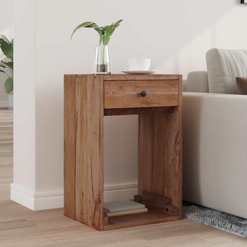 Table de chevet en bois de mahogany compacte pour optimiser le rangement des petits espaces