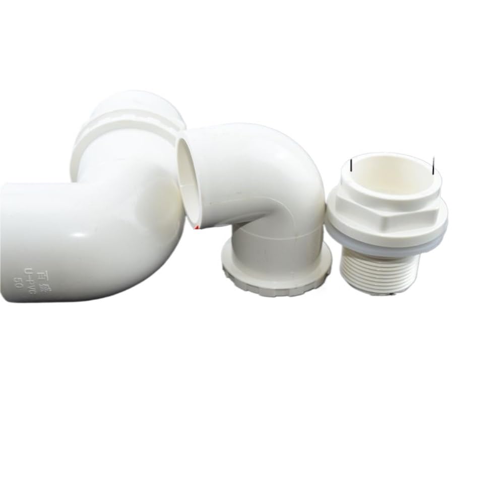 2-8 Piezas de 20 Mm a 50 Mm, Conector de Codo de 90 Grados para Tubería de Pvc, Conector para Acuario, Rosca de Rebose, Suminideua/40Mm/8Pcs