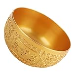 Genérico Cuenco Decorativo de Latón Pequeño en Cuenco de Oro Símbolo de Prosperidad para Decoración de Hogar y Oficina Adorno Artístico para Entrada y Sala de Oro Auténticos