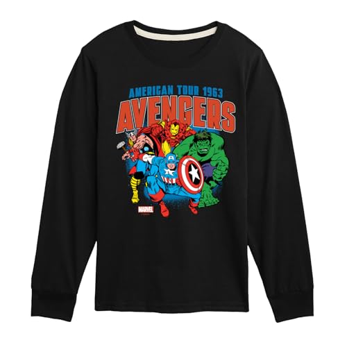 Marvel The Avengers - American Tour - Toddler and Youth Long Sleeve Graphic T-Shirt