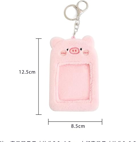 Miniatura 6 de Kpop - Soporte para tarjeta de fotos con llavero Y2K Kawaii de peluche de dibujos animados protector de tarjetas de animales coreanos funda de fotos