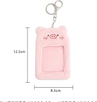 Mabor 2Pcs Cartoon Foto Kaarthouder Fotokaarthouder Sleutelhanger Leuke ID Badge Houders Acryl Beschermende Fotokaarten Houders Met Wolk Beer Hanger Spiraal Pols Coil