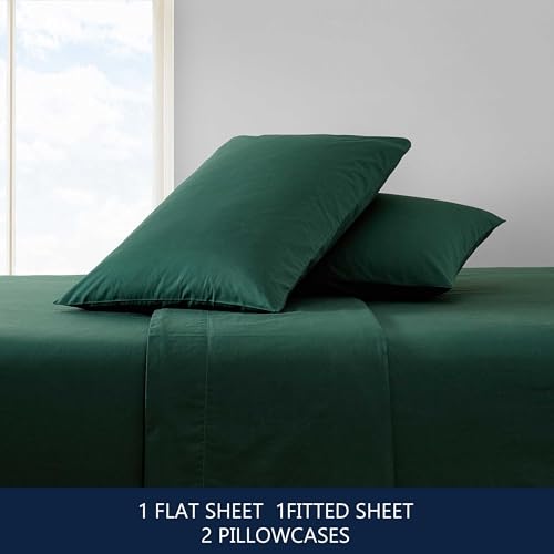 Drap de lit simple XL en percale de coton Nautica vert - 6