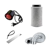 aktivkohlefilter grow berechnen Alu-Luftschlauch 102mm, 1m, Isoliertape, Kabelbinder