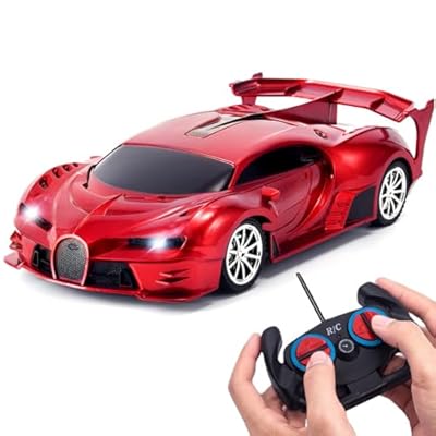 CHENKEE Coches Teledirigidos para Niños  1/18 Coches de Juguetes Coche Teledirigido para 3 4 5 6 7 8 9 Años Coche Teledirigido con Faro Delantero  Rojo 