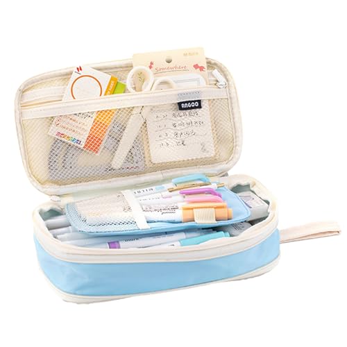 Estojo de Lápis com Grande Capacidade Múltiplos Compartimentos para Sacola Canetas Organizador Suportes Armazenamento Si