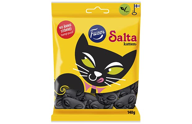 Fazer Salta Katten Lakritz 24 Packungen von 140 g 117,6 Unzen