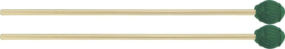 Mike Balter 12B Ensemble Series Medium Marimba Mallets with Birch Handles, Hard Green