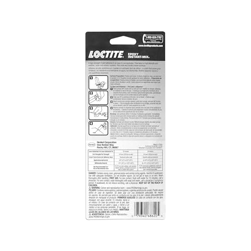 Loctite Multipurpose Epoxy,Sets in 5-10 minutes, Water Resistant, No shrinkage, High strength, Convenient use,Compatible with Wood,Glass, Ceramic,Concrete, Metal,Fibreglass,Stone,DIY,Self-mixing-14 ml
