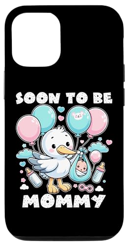 Soon To Be Mommy First Time Mom Pregnancy Baby Stork Carcasa para iPhone 12/12 Pro