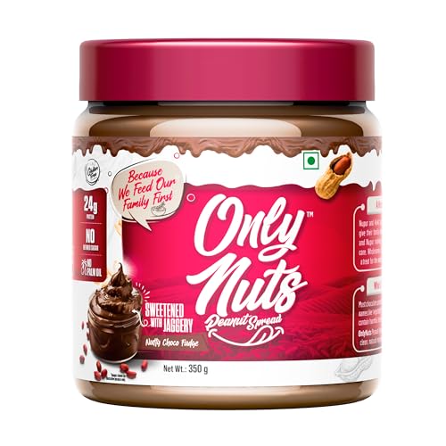 Image of DC Doctors Choice High Protein Crunchy Peanut Butter, Only Nuts, Dark Chocolate Flavour, Gluten-Free, Zero Trans Fat, Vegan, Chocolate Fudge Crunchy (350 g) (Pack of 1)